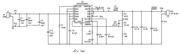 Image of Inverter solution using the TI chip TPS54620
