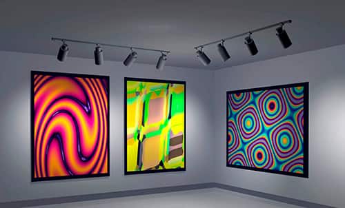 Image of solid-state lighting used in art galleries