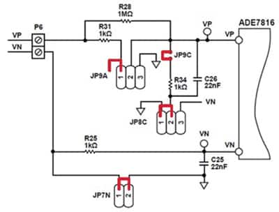 Typical voltage channel configuration