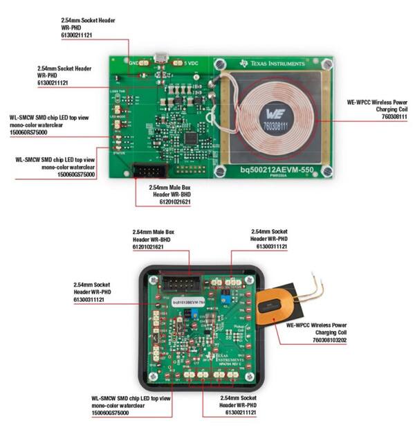 Image of Wurth wireless plug and play power transfer kit featuring TI parts