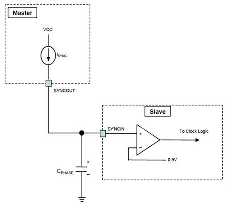 Diagram of Intersil ISL8018 master-and-slave circuit