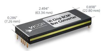 Image of Vicor’s high-voltage VI ChiP BCM converter