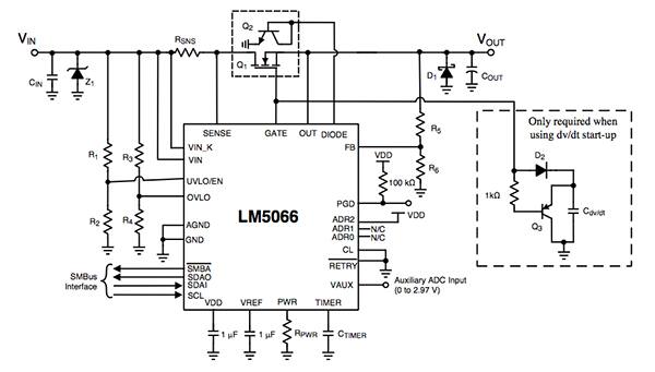 Circuit Diagram of Texas Instruments LM5066