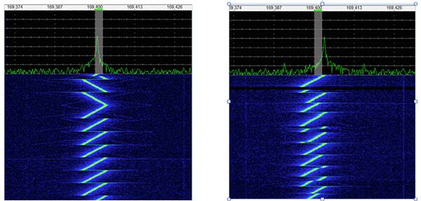 Image of waterfall view showing the repeated chirps