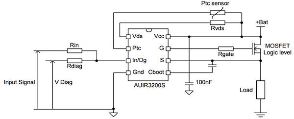 Infineon AUIR3200S 图是一个 MOSFET 驱动器