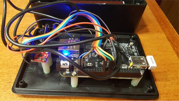 Image of board with BeagleBone Black