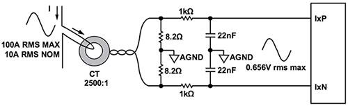 Diagram of Analog Devices ADE9078 AFE