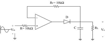 Diagram of basic peak detector