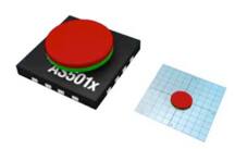 Image of ams AS5013 and axial magnet arrangement