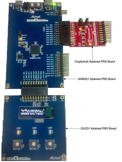 Microchip 基于 SAM D21 MCU 的 ATSAMD21-XPRO 开发套件图片