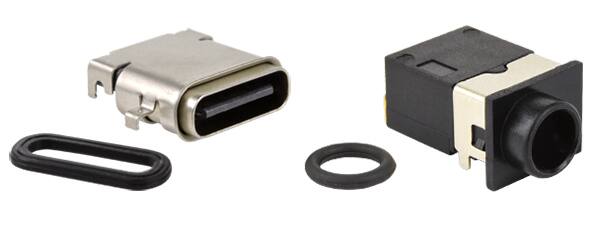 CUI Devices 的 UJ31-CH-3-MSMT-TR-67 USB 连接器和 PJ-001AH-67 直流电源插孔图片
