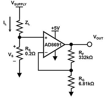 交流电机低压侧电流检测电路的示意图