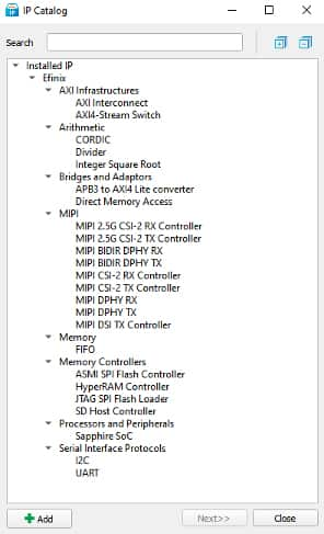 Efinity 为开发人员提供 IP 产品目录的图片