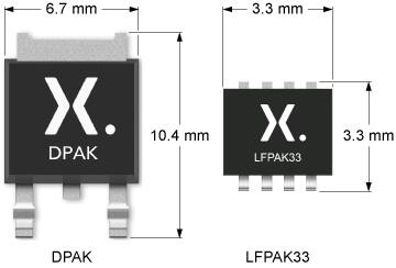 Nexperia NextPowerS3 LKPAK33 封装（右）与 DPAK 封装