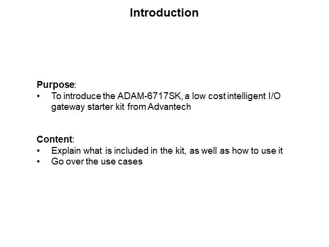 Image of Advantech ADAM-6717SK Intelligent I/O Gateway Starter Kit - Introduction