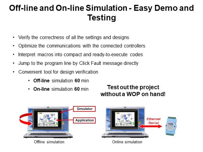 Off-line and On-line Simulation - Easy Demo and Testing