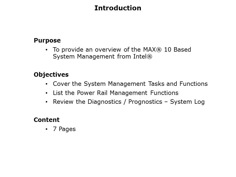 MAX10 Based System Management Slide 1
