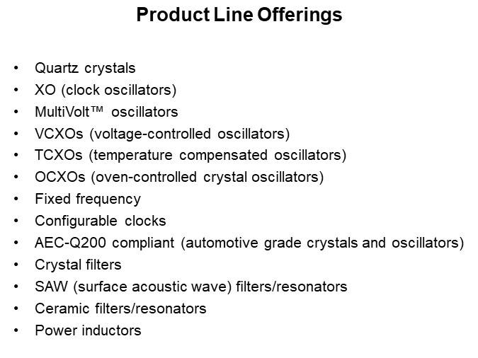 Product Line Offerings