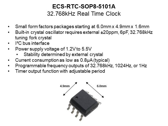 Image of ECS Inc. Real Time Clock (RTC) - ECS-RTC-SOP8-5101A