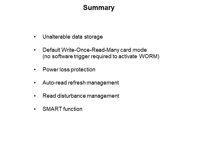 Image of Flexxon Write-Once-Read-Many (WORM) Memory Card - Summary