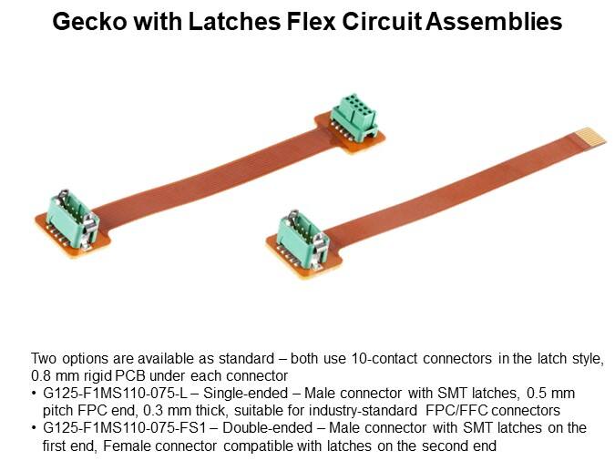 Gecko with Latches Flex Circuit Assemblies