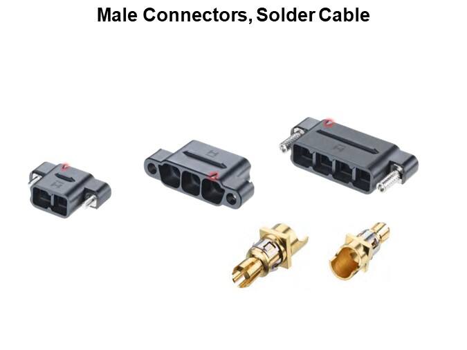 Male Connectors, Solder Cable