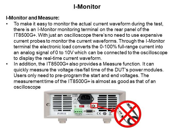 Image of ITECH IT8500G+ Series Programmable DC Electronic Load - I-Monitor
