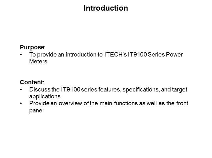 Image of ITECH IT9100 Series Power Meters - Introduction