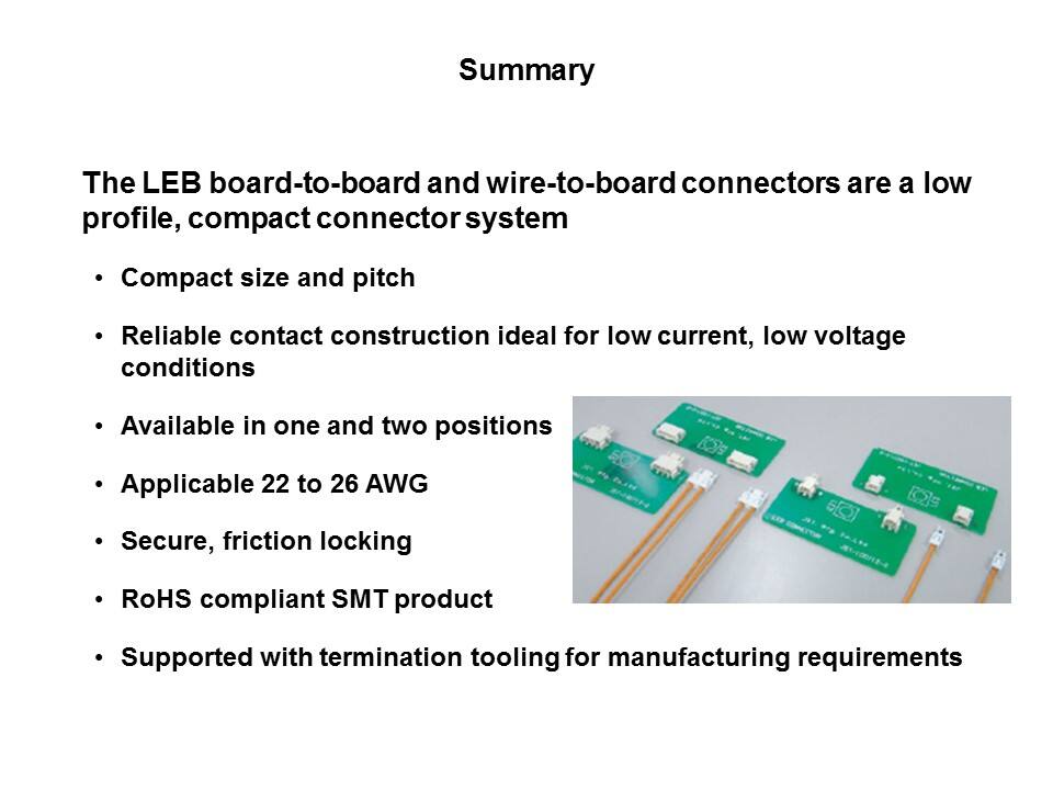 LEB Connector Series for LED Applications Slide 7