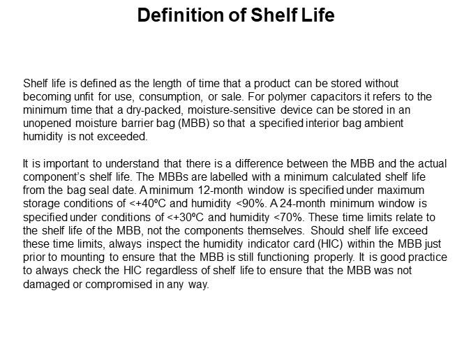 Definition of Shelf Life