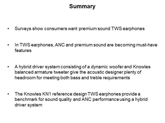 Image of Knowles KN1 Reference Design Wireless Earphones - Summary