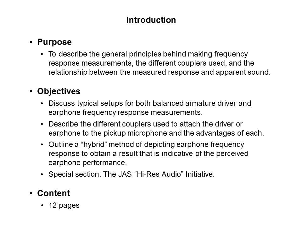 Measuring the Frequency Response of Balanced Armature Drivers and Earphones Slide 1