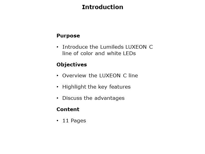 LUXEON C Line of Color and White LEDs Slide 1