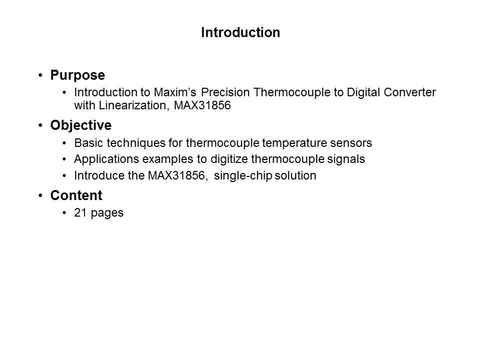 MAX31856 Precision Thermocouple to Digital Converter with Linearization Slide 1