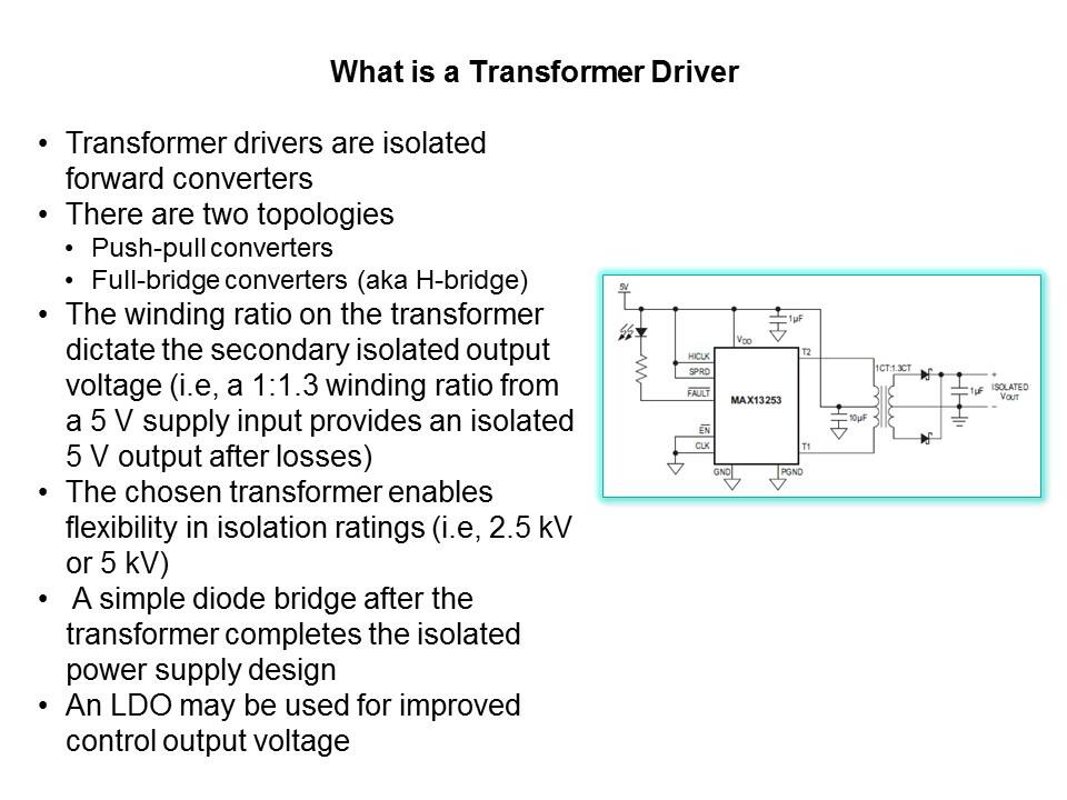 Transformer Drivers for Isolated Power Slide 2