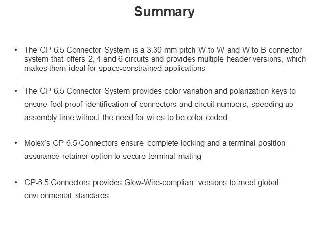 Fully Polarized and Color-Coded Connector System Slide 11