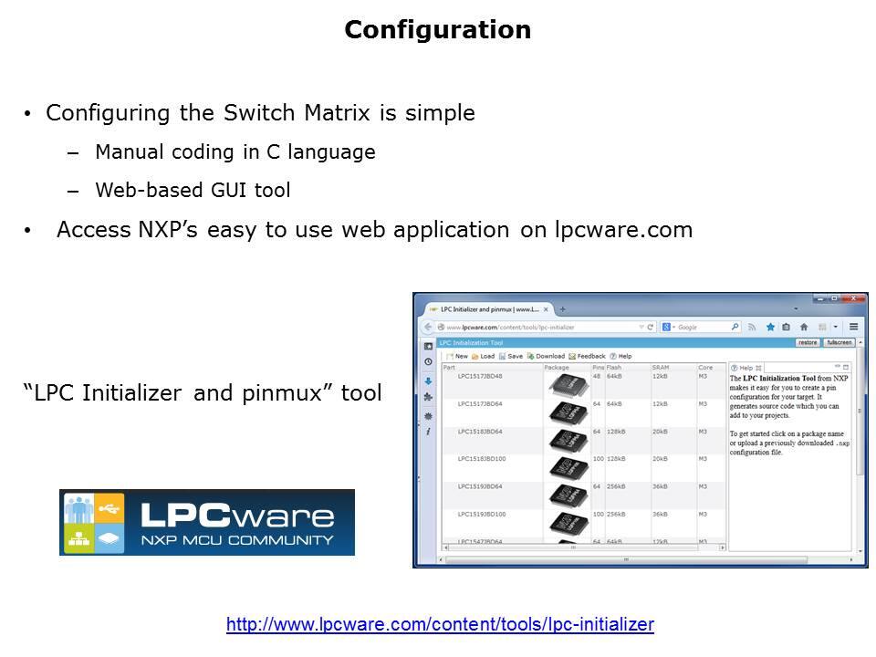 Microcontroller I/O Switch Matrix Slide 8