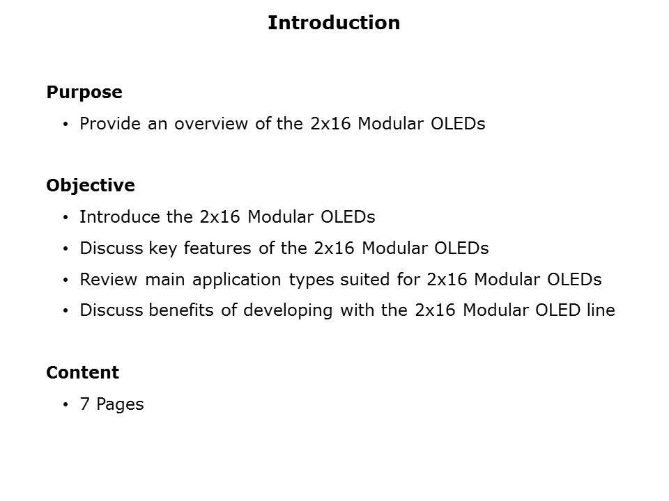 2x16 Modular OLEDs Slide 1