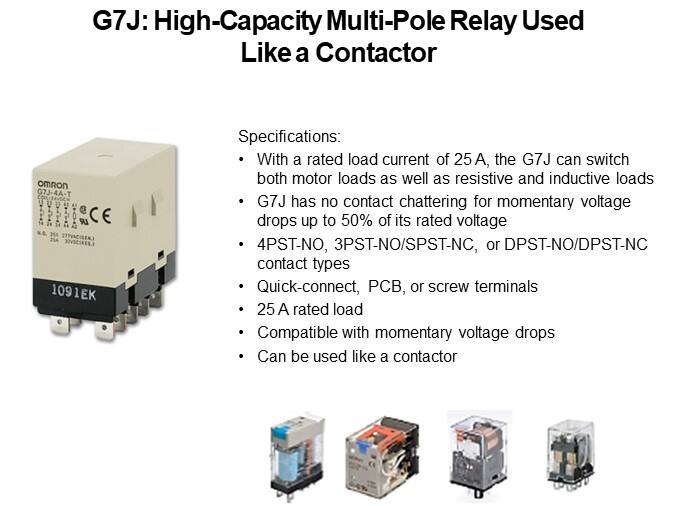 G7J: High-Capacity Multi-Pole Relay Used Like a Contactor