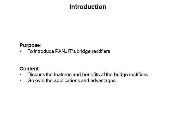 Image of PANJIT Bridge Rectifier Introduction - Intro