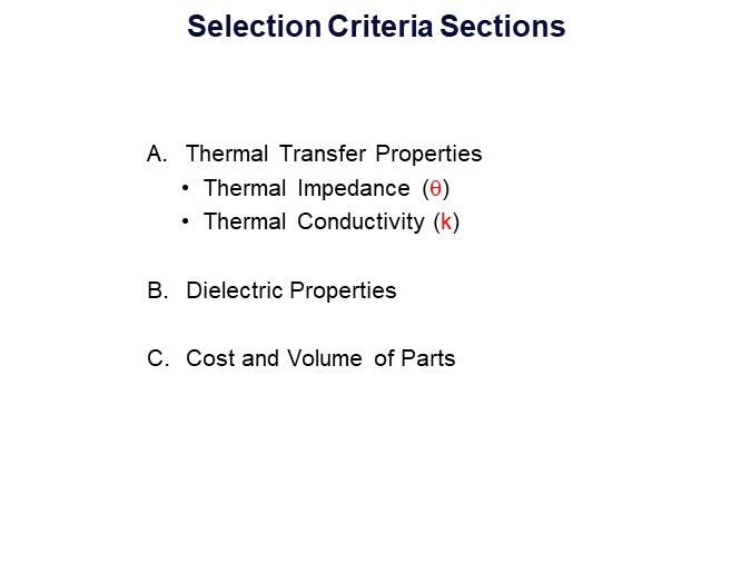 Selection Criteria Sections