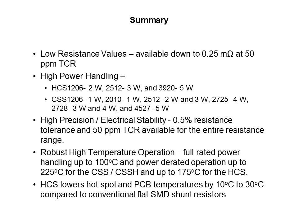 CSS and CSSH Current Sense Resistors Slide 12