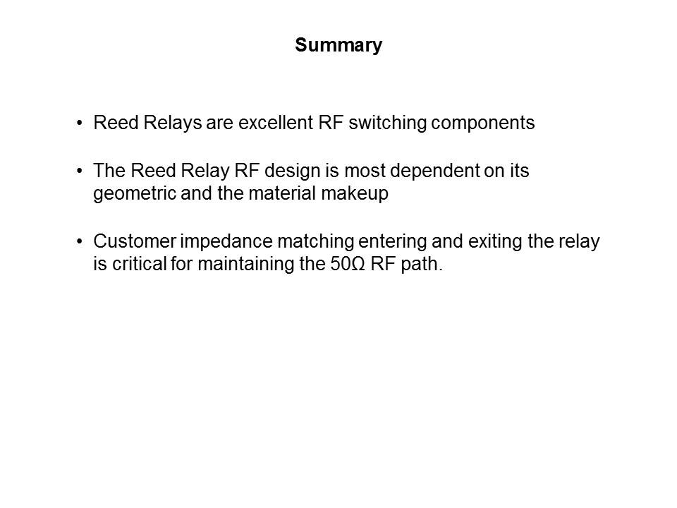 RF Reed Relays Presentation - Part 2 Slide 30