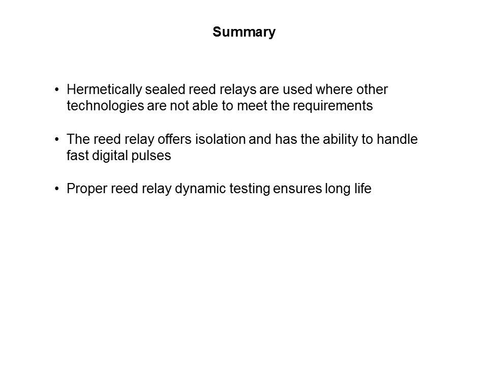 Reed Relay Overview Slide 27