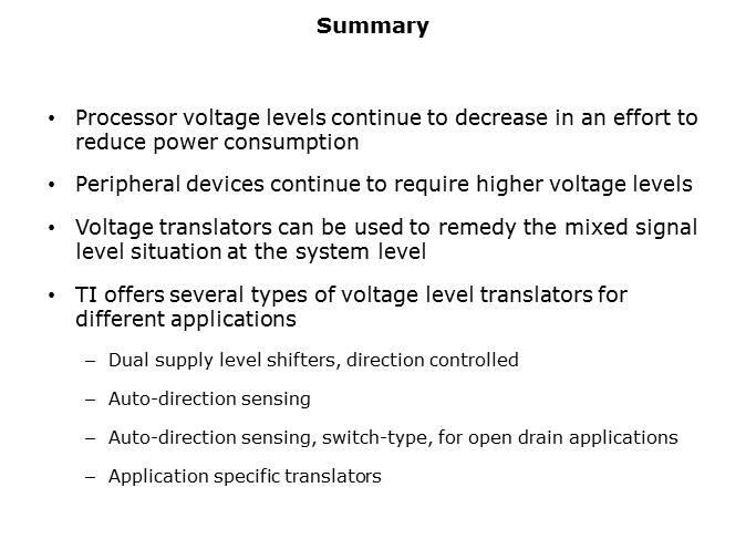 Voltage Level Translation Slide 22
