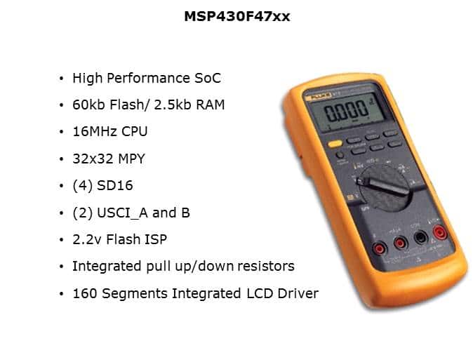 MSP430x2xx/4xx and Wireless Overview Slide 10