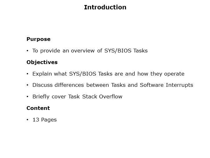 SYS/BIOS: Tasks Slide 1