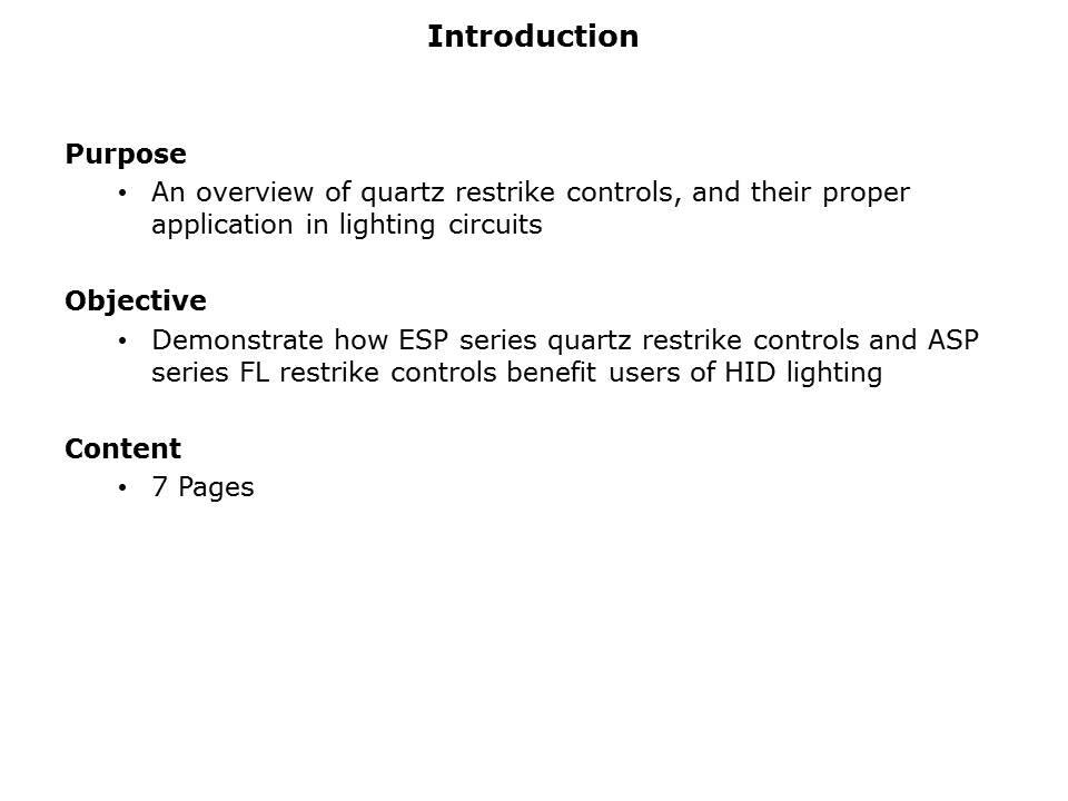 Quartz Restrike Controls Slide 1