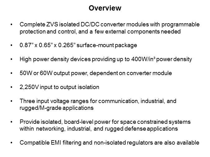 Image of Vicor PI31xx Series of ZVS Isolated DC/DC Converters - Slide2