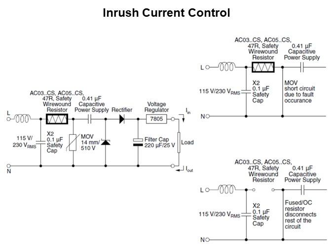 Image of Vishay BC Components AC-CS Safety Wirewound Resistors - Inrush Current Control